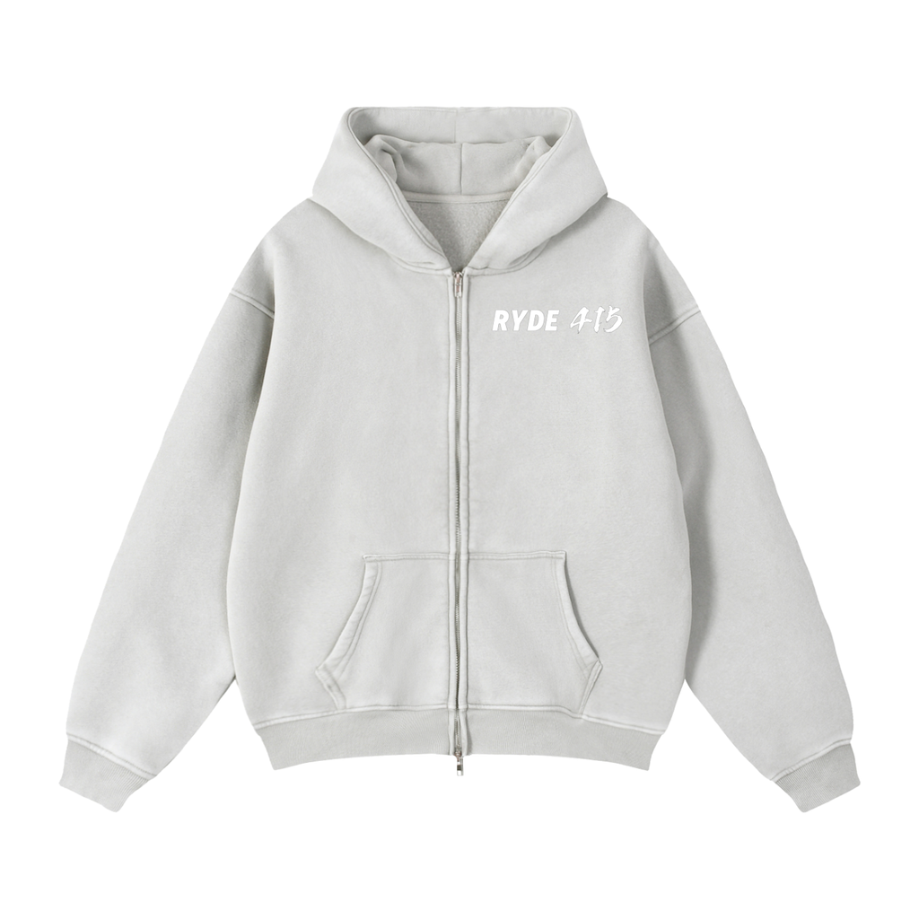 Ryde 415 Zip-Through Boxy Fleece Hoodie