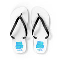 Fog Krew Flip Flops — Beach Sandals with Blue Logo