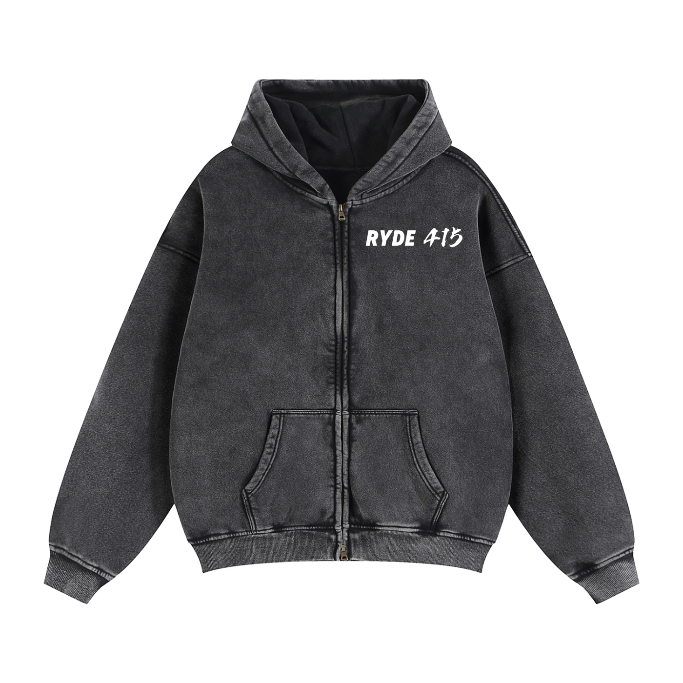 Ryde 415 Zip-Through Boxy Fleece Hoodie