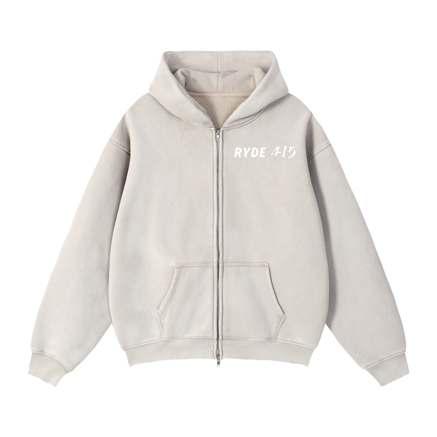 Ryde 415 Zip-Through Boxy Fleece Hoodie